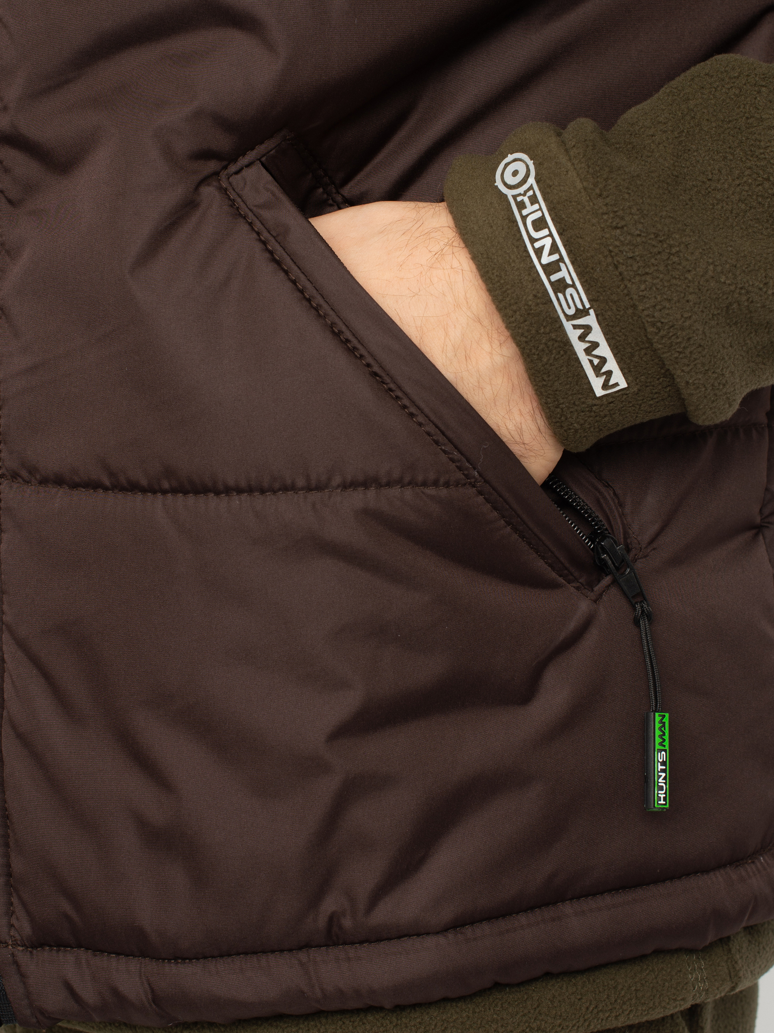 Жилет утепленный Huntsman Беркут цв. Коричневый ткань Дюспо р. 48-50, рост 176
