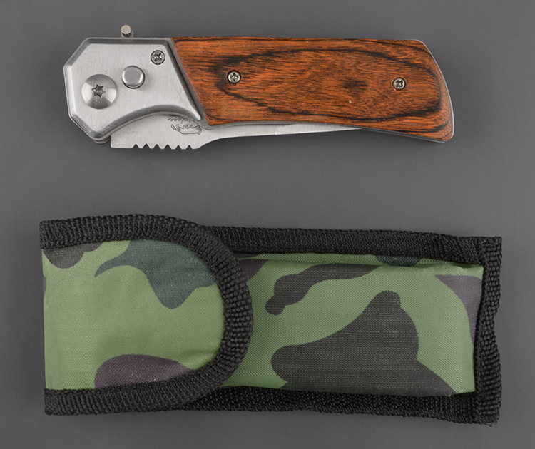 Нож No name складной большой ручка дерево