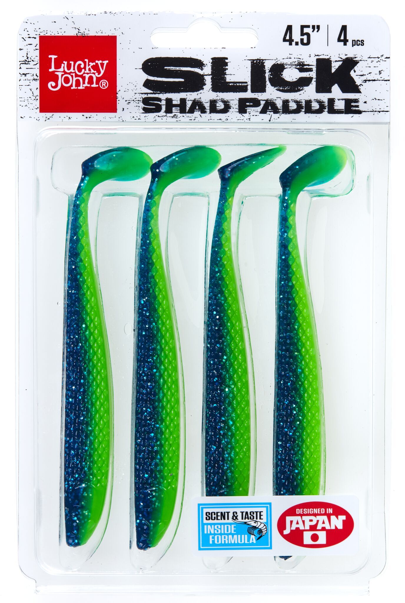 Силиконовая приманка Lucky John 3D Series Slick Shad Paddle 4.5in 11,4см / Z17