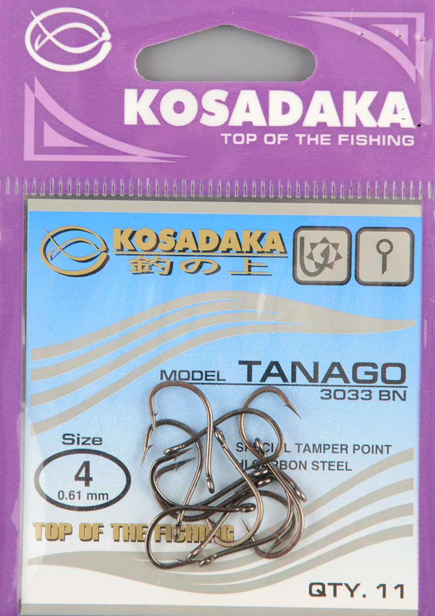 Одинарные крючки Kosadaka Tanago BN №4