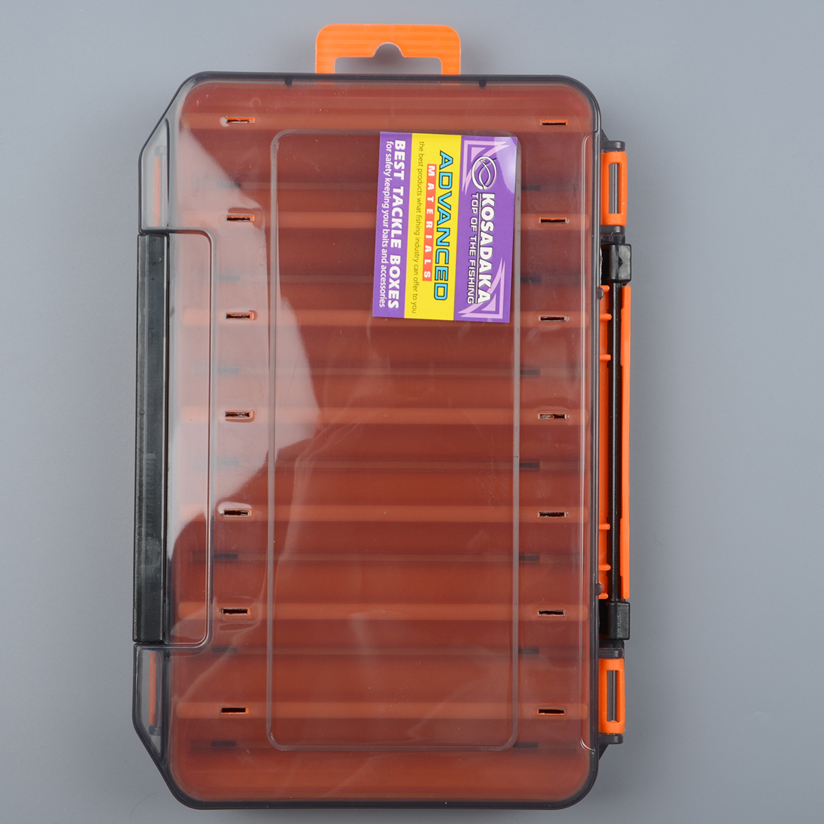 Коробка Kosadaka 20*13.5*3.5см для воблеров, двухсторонняя, оранжевая TB-S31D-OR