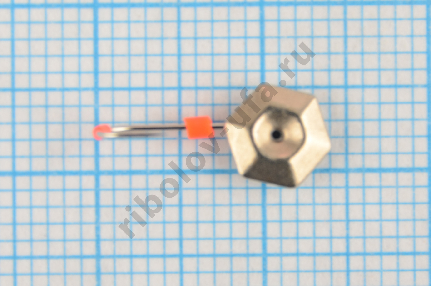 Мормышка Пирс Мастер свинцовая паяная Кристалл+глаз 4,5мм 0,45гр цв. нейзильбер