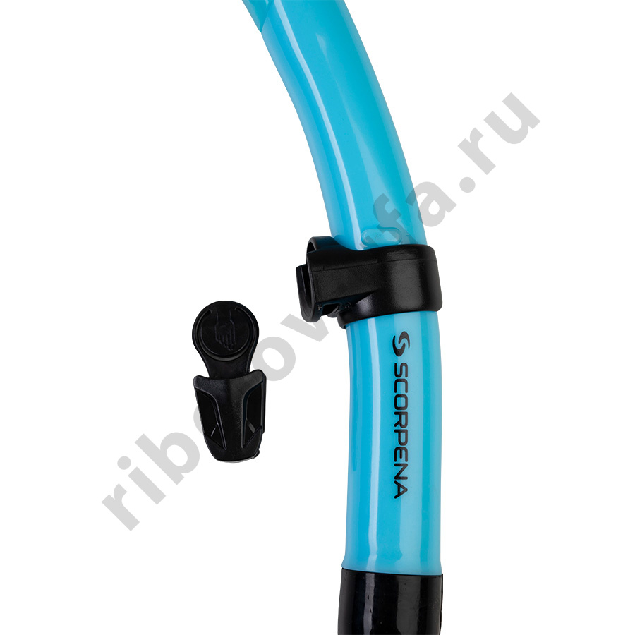 Трубка Scorpena O с двумя клапанами, голуб.