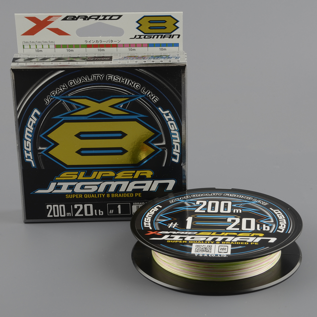 Шнур плетёный Ygk X-Braid Super Jigman X8 200m  #1.0/20 lb multicolor