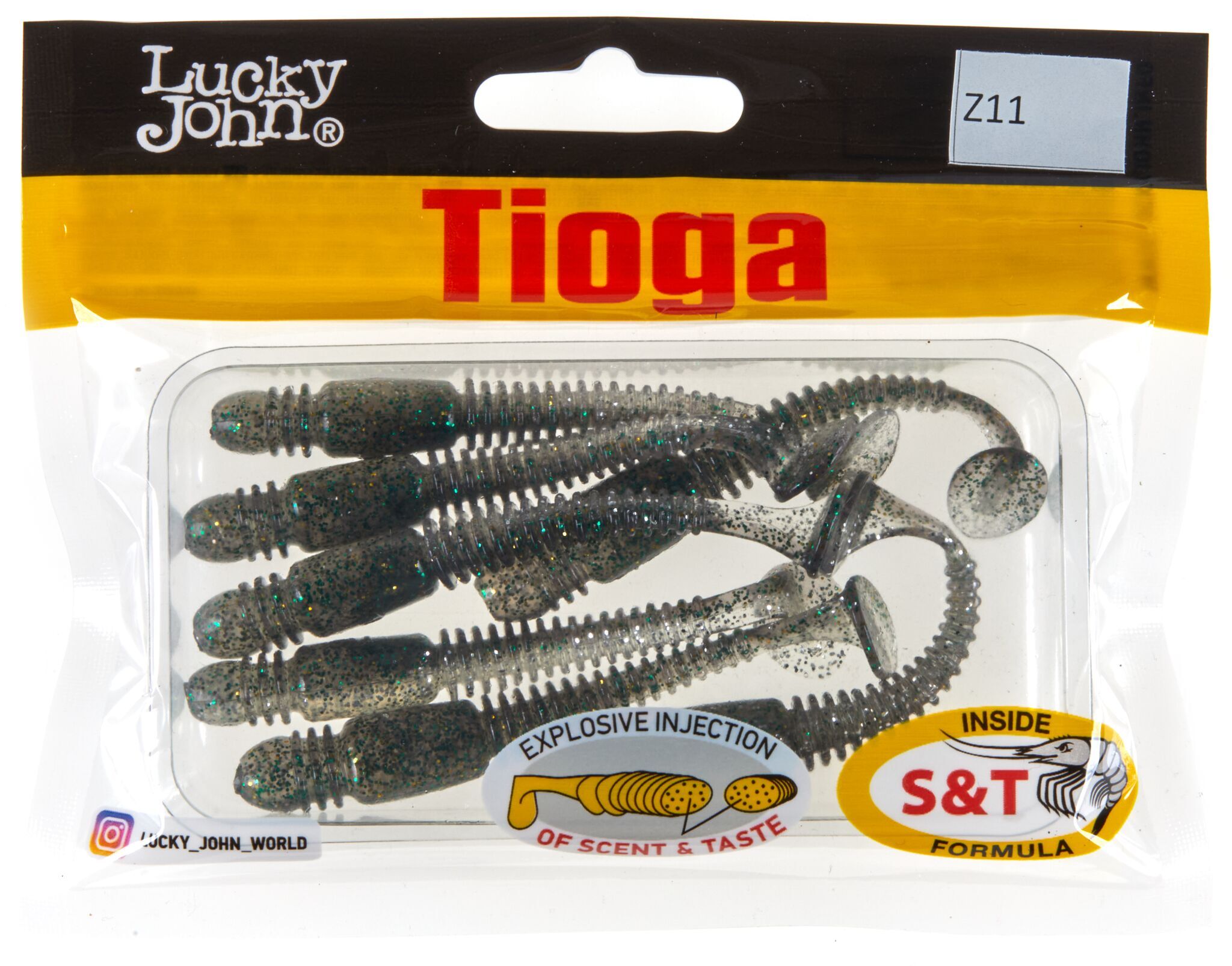 Силиконовая приманка Lucky John Pro Series Tioga 2.9in 7.4см /Z11 (7 шт/уп)