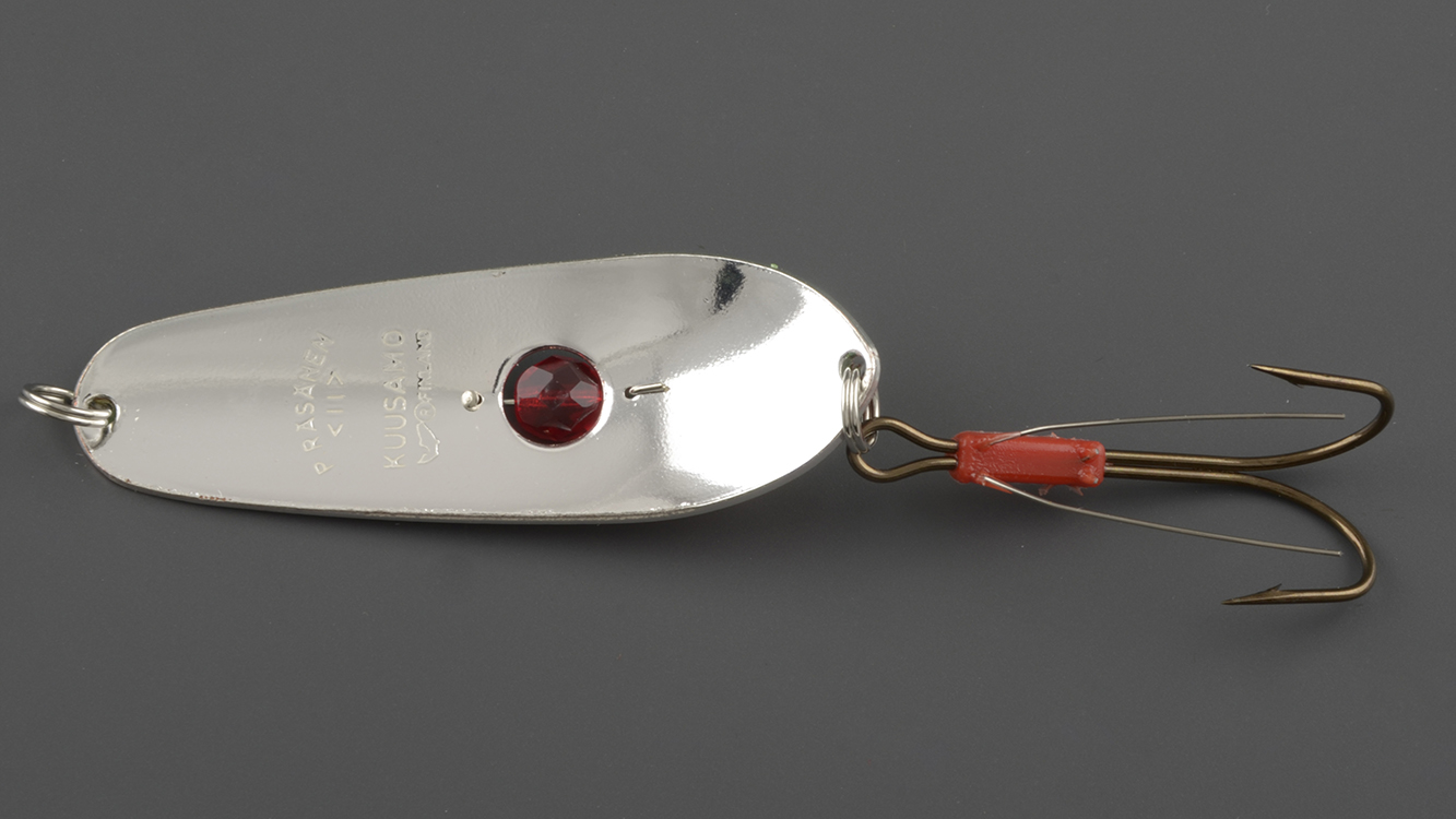 Блесна колеб. Kuusamo Rasanen 70/20 (бусинка, незацеп.) GR/FYe/R-S, UV