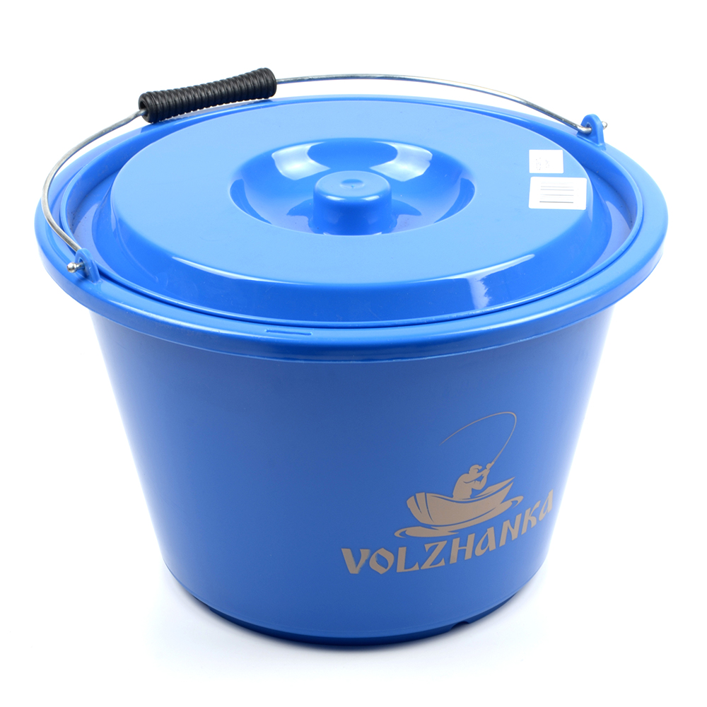 Ведро Volzhanka с крышкой 17л., пластик