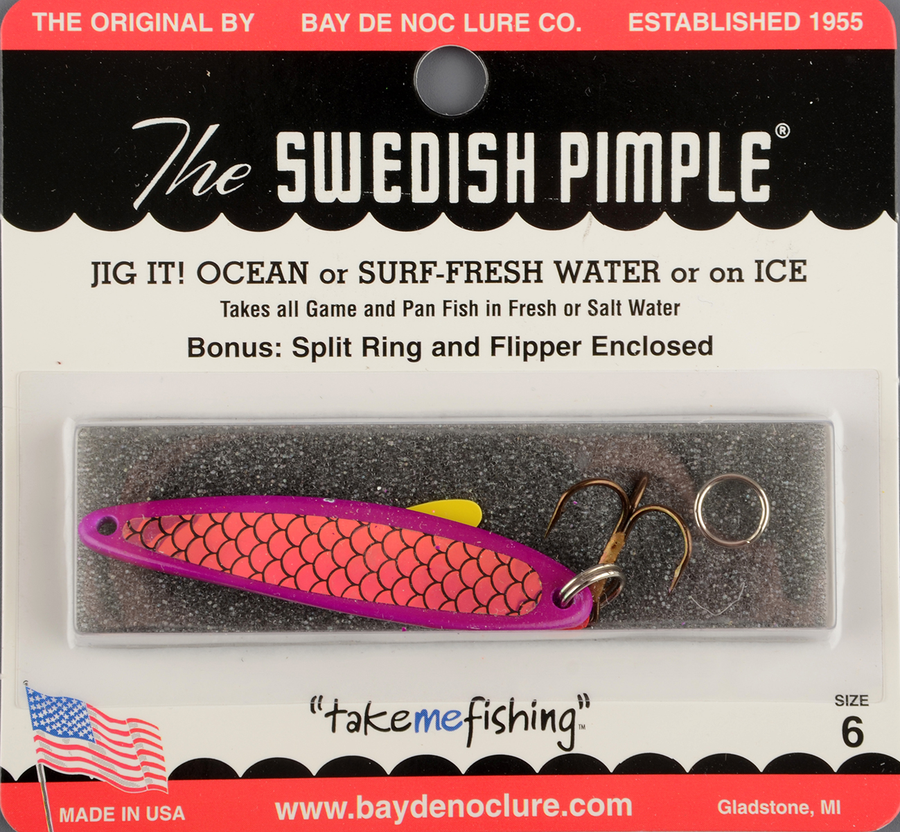 Блесна Swedish Pimple  №6 Violet Scale