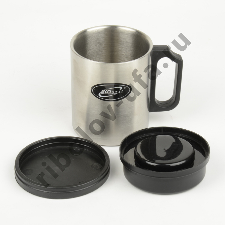 Кружка Biostal с крышкой пласт.ручкой 0,33л. (NM-108B)
