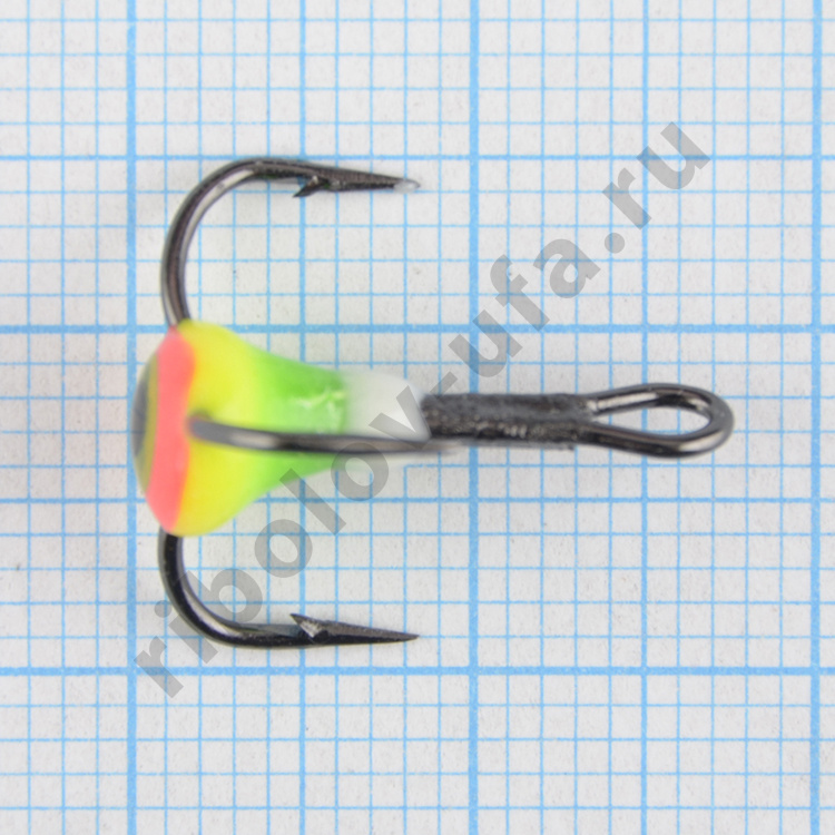 Тройник с 3D каплей Bravo Fishing №8-102P (Mustad)  