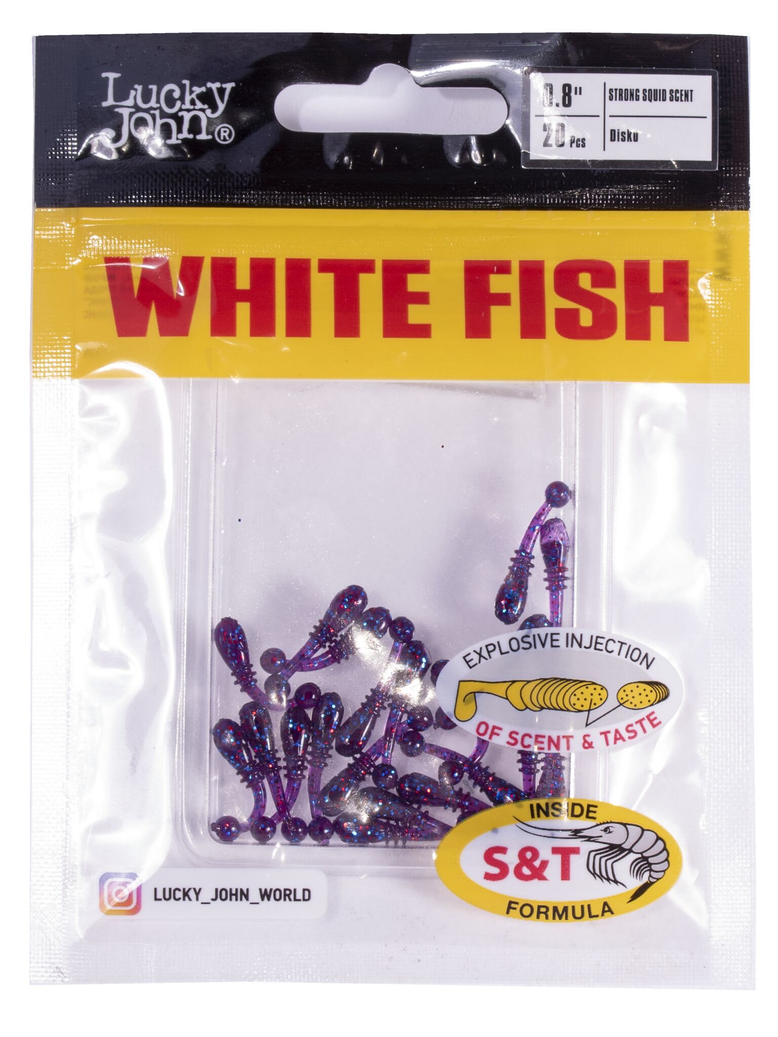 Силиконовая приманка Lucky John Pro Series White Fish 0.8in 2.0см /S63 (20шт/уп)