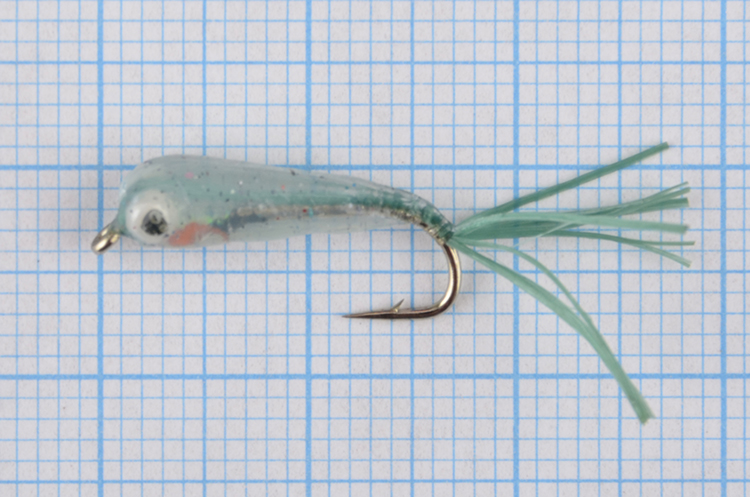 Малек-пыздрик кр.№10 хвост распуш. 30мм, цв. зеленый #004