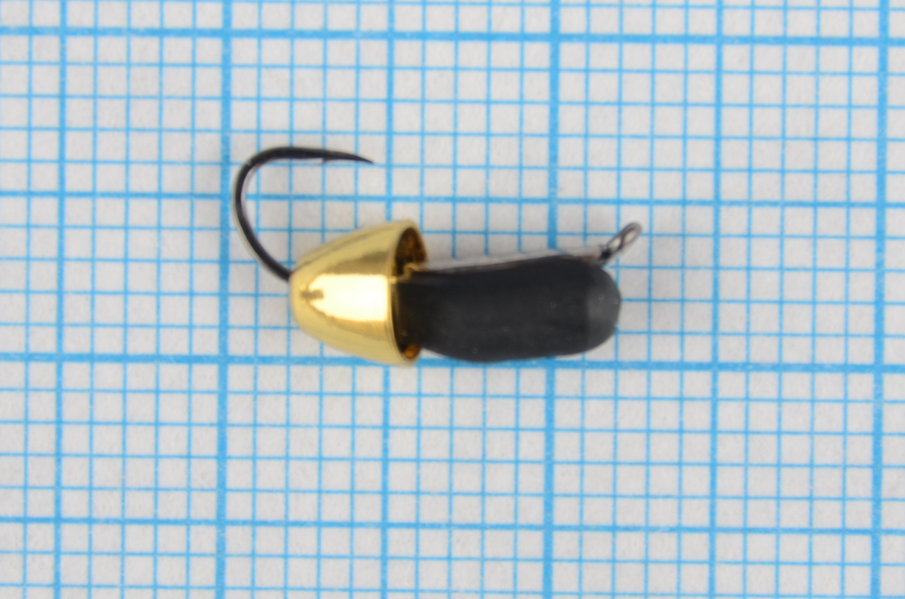 Мормышка Владимирский вольфрам Гвоздик с латунным колокольчиком золото 3мм 0,9гр серебр/коронка