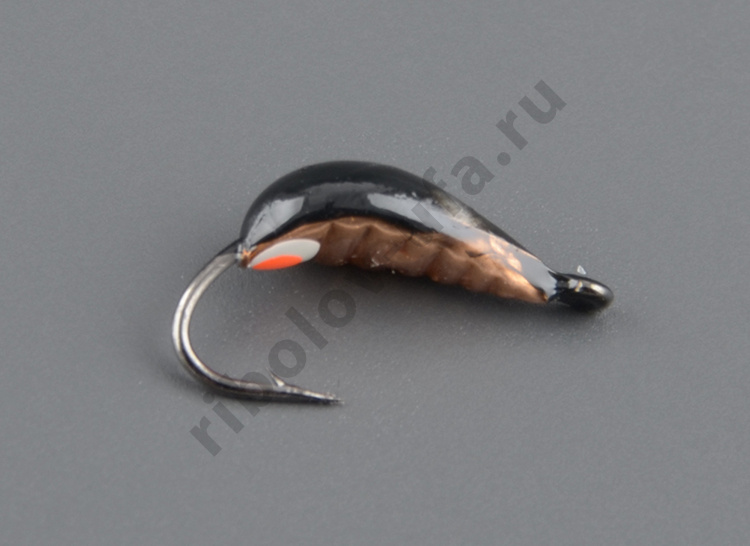 Мормышка свинцовая Санхар Кобра рифленая №2 медь 