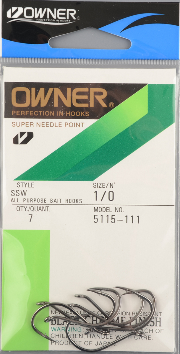 Офсетный крючок Owner Oh SSW BC №5115 №1/0 