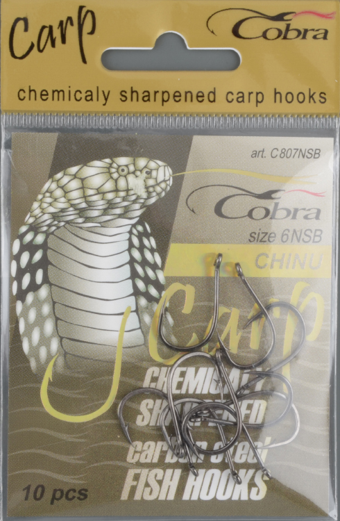 Одинарные крючки Cobra CARP CHINU сер.807 разм.006