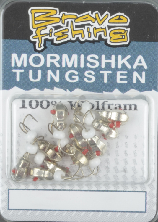 Мормышка вольфрам Bravo Fishing Муравей граненый/Коза с кембриком 3.0 мм Sil