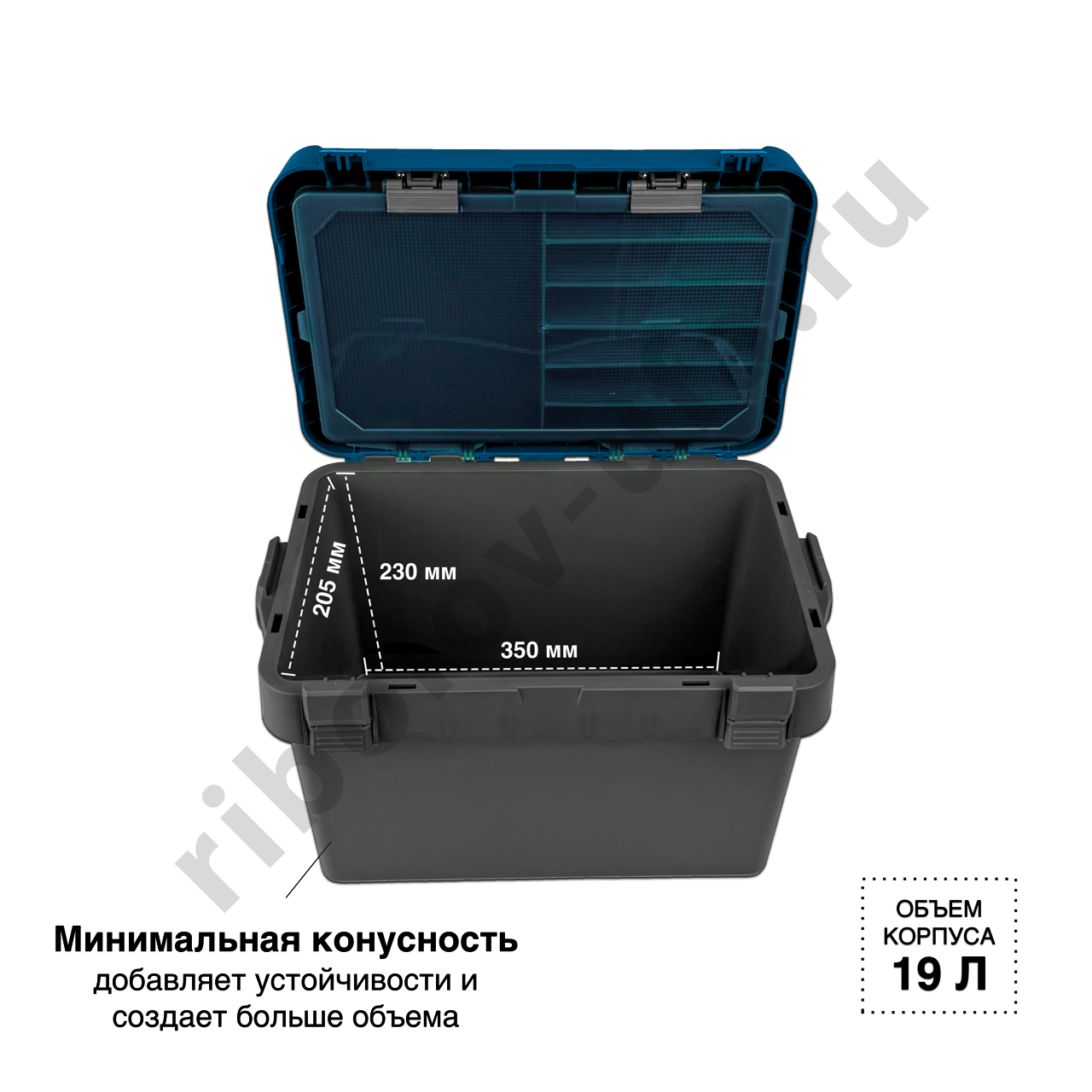 Ящик зимний Fishka Petrov Универсал с ручкой цв. Нави 400*260*325