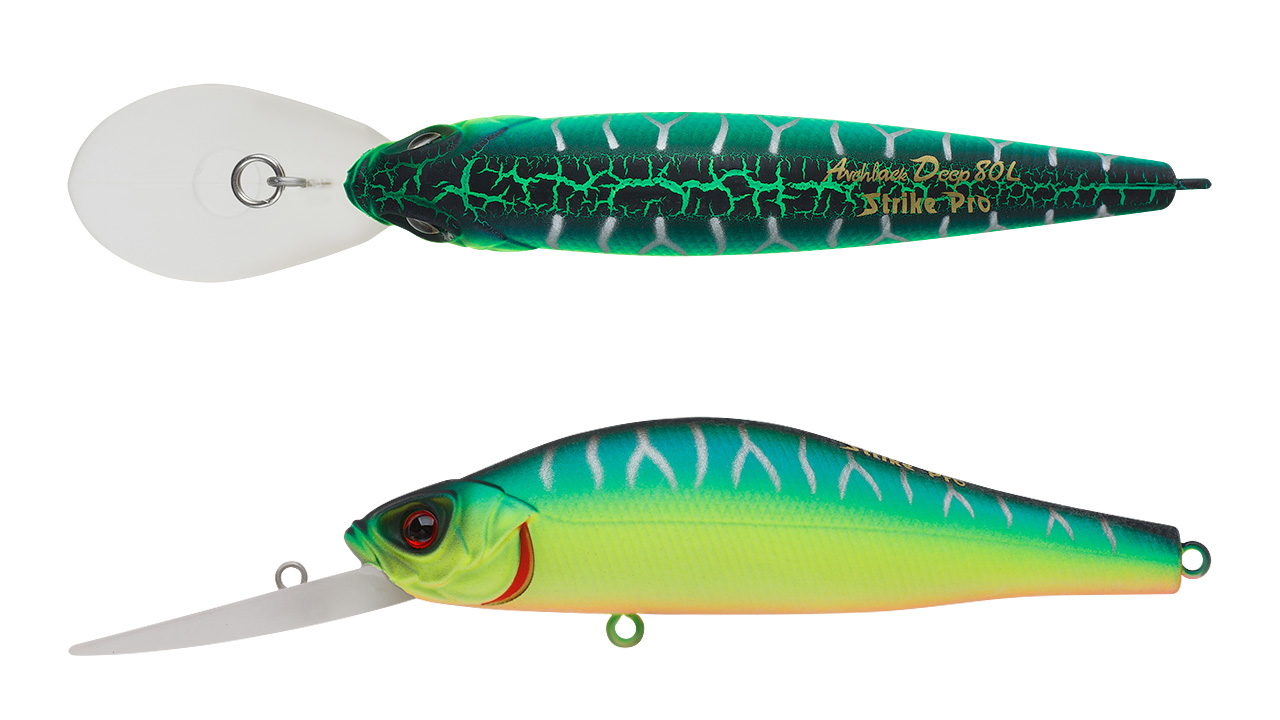 Воблер Strike Pro Archback Deep 80L 10,8гр., (1,5-4,0м) кр.тр.Owner  EG-125AL-SP#223S-RP