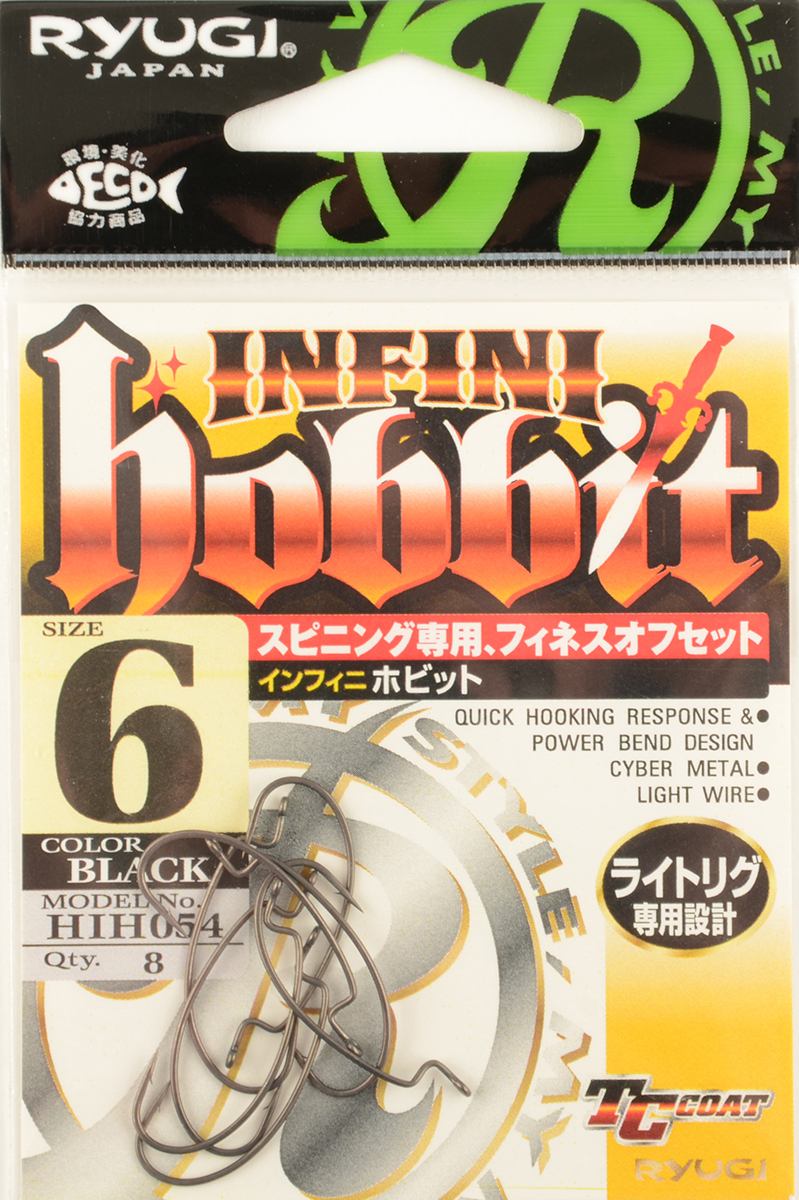 Офсетный крючок Ryugi Infini Hobbit TC (tef) №6