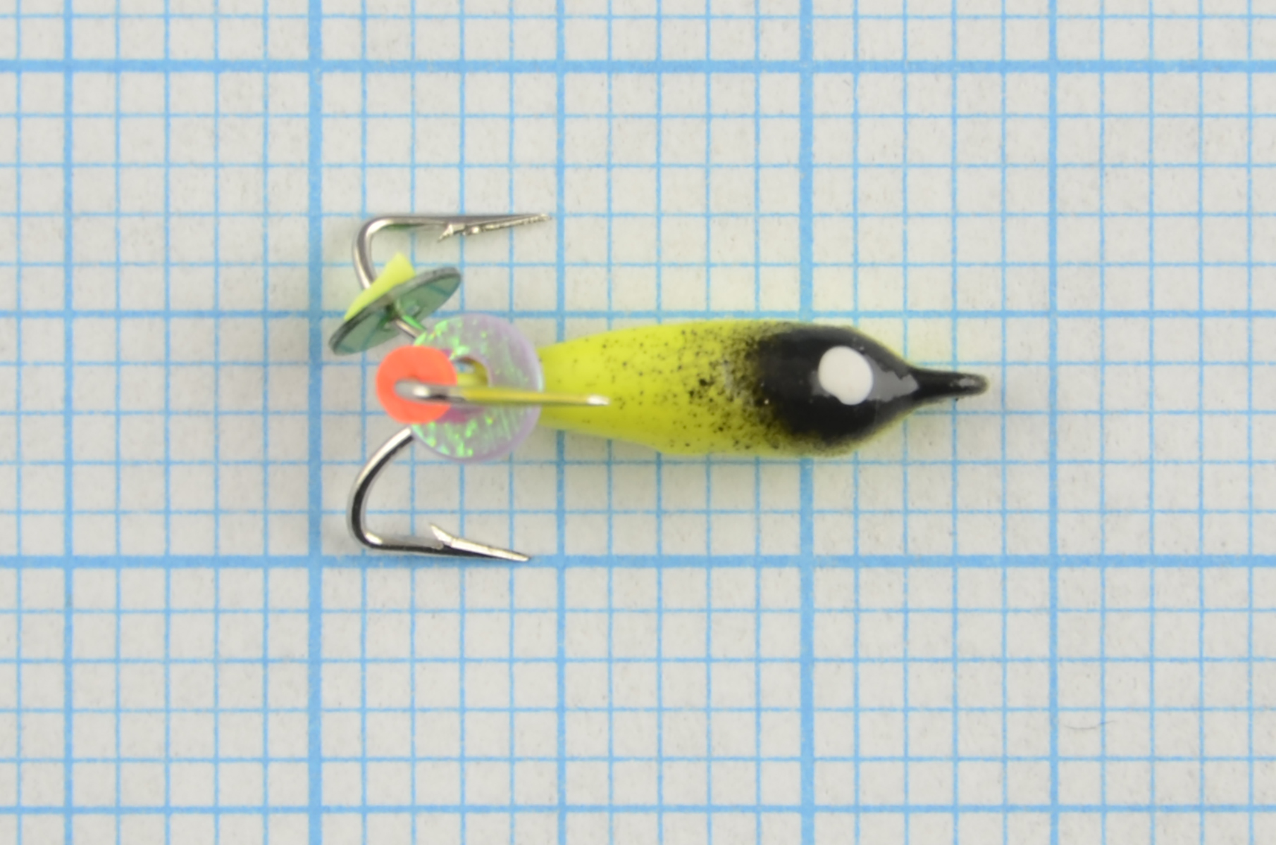 Мормышка Wormix точеная вольфрамовая Черт d=2,5 с глазком лимонный арт. 186