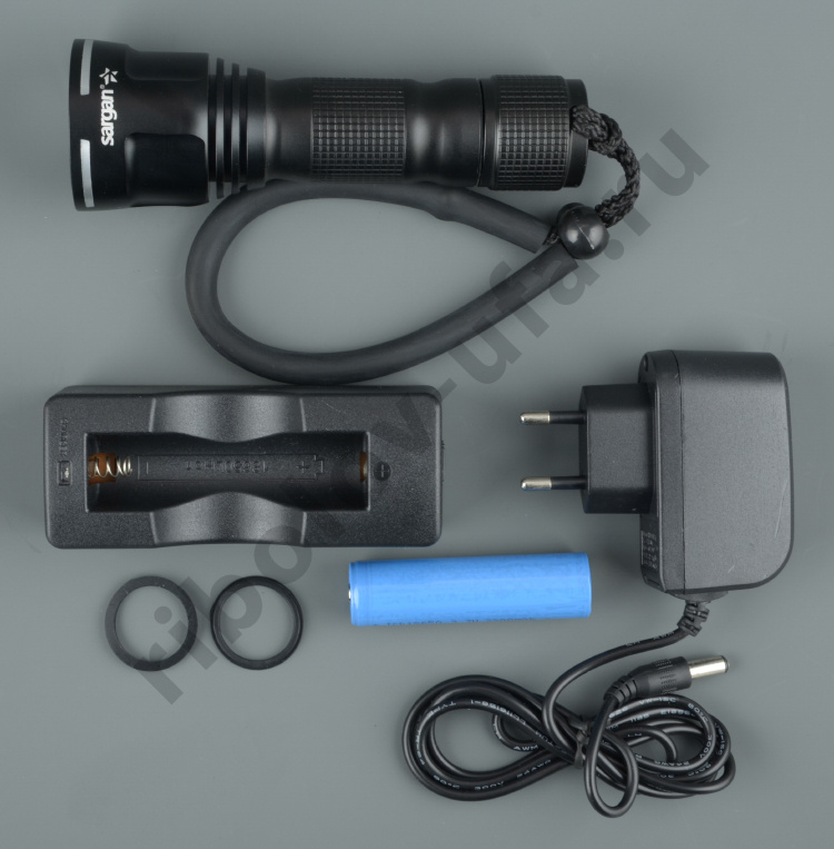 Фонарь подводный Sargan Гриф 600 люмен, алюминиевый корпус, аккумуляторный, широкоугольный