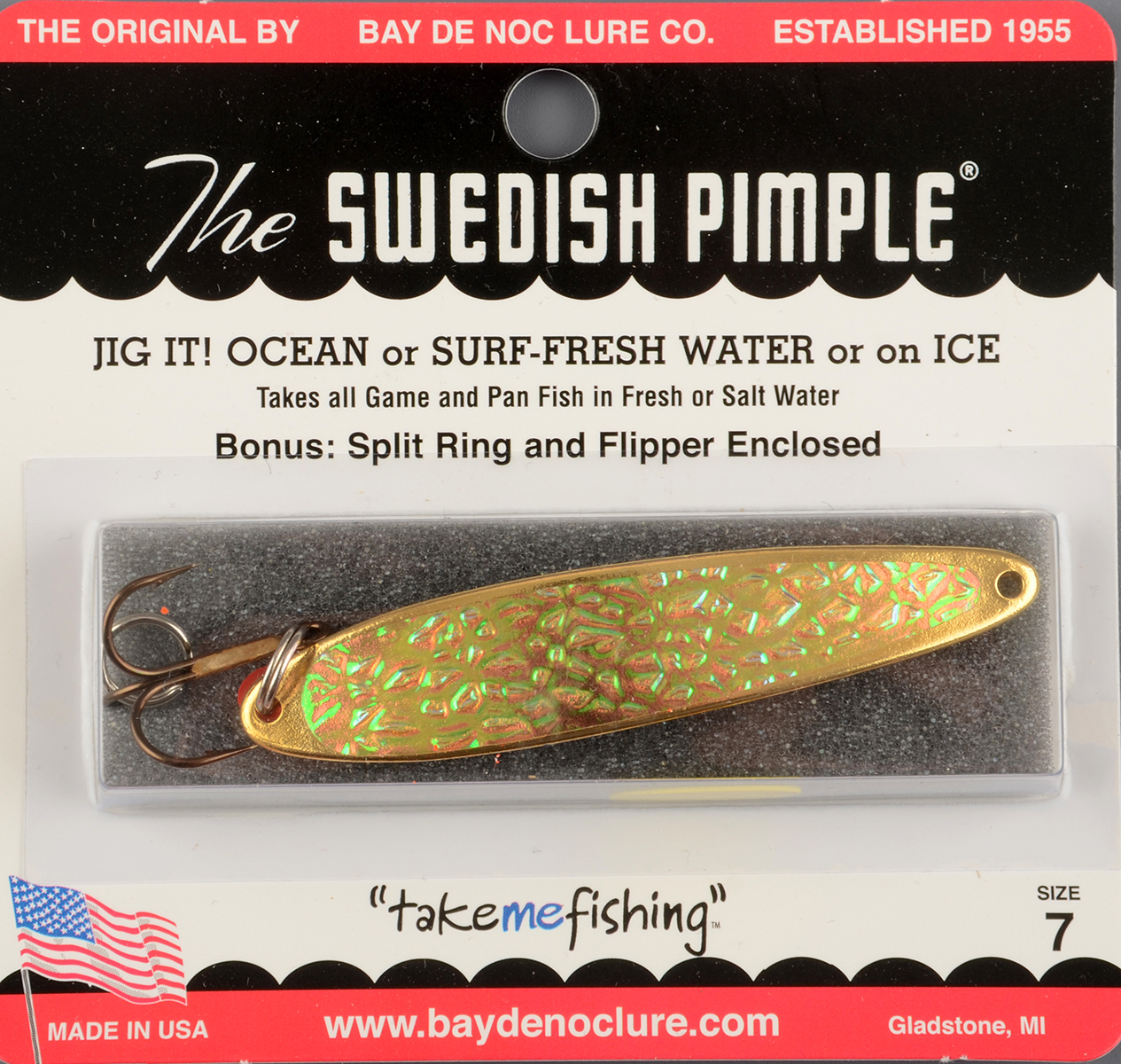 Блесна Swedish Pimple Ice №7 Gold Ice