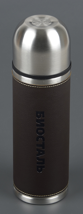 Термос Biostal-Охота узк.горло, кожан вставка 0,75л (NYP-750P)