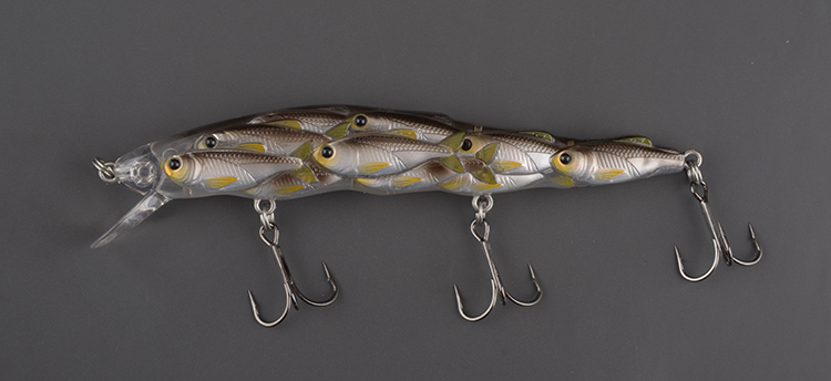 Воблер LiveTarget Yearl BB (jerkbait) 110мм, 14г, сусп., 1,2-1,5мм, silver/black YJB110S813