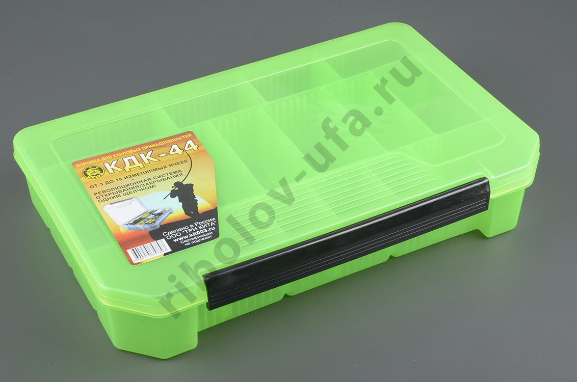 Коробка КДК-44 для карповых принадл. (340х230х65мм) хаки Три Кита