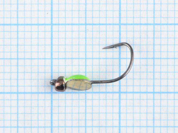 Мормышка Конишевского Зеркальце №7 ,зеленый (10шт/уп)