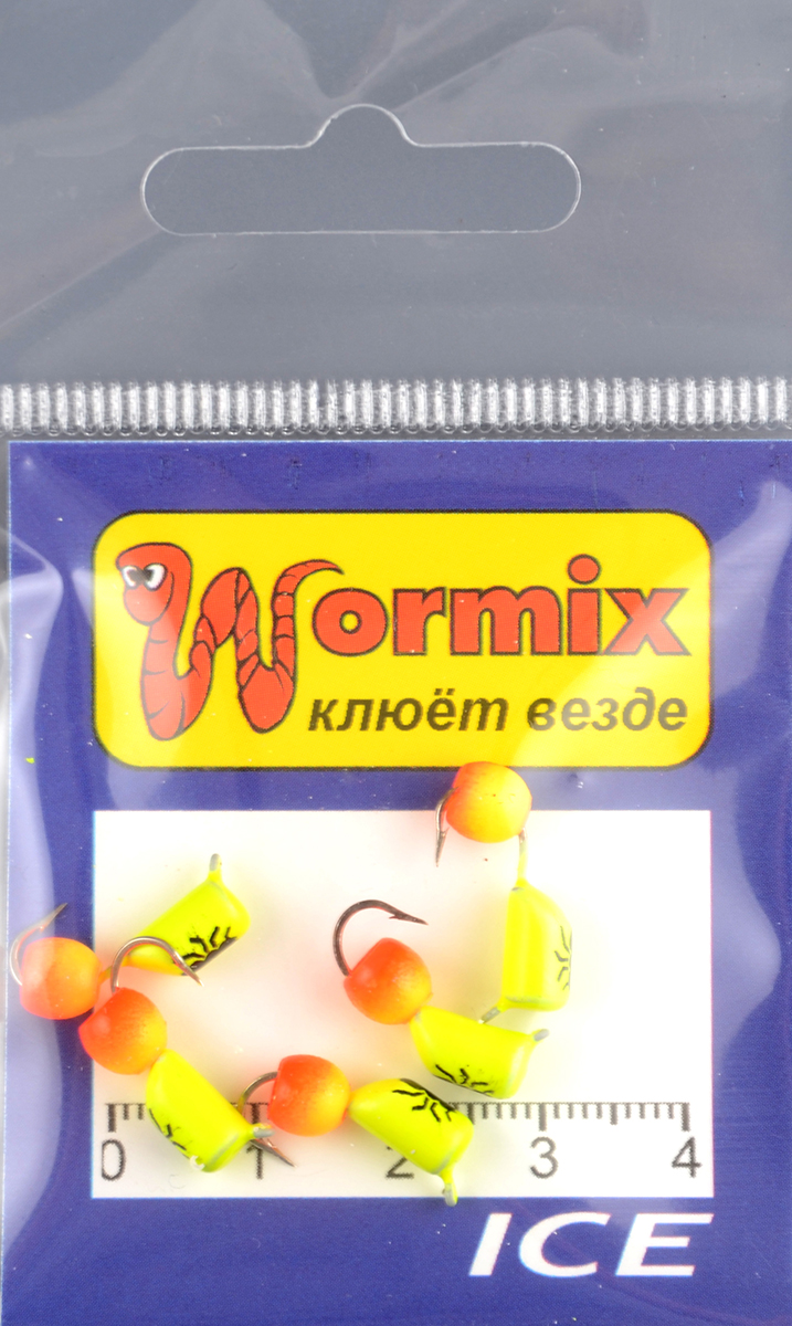 Мормышка Wormix материал WCP 4 Столбик лимон d.4мм 1,31гр 