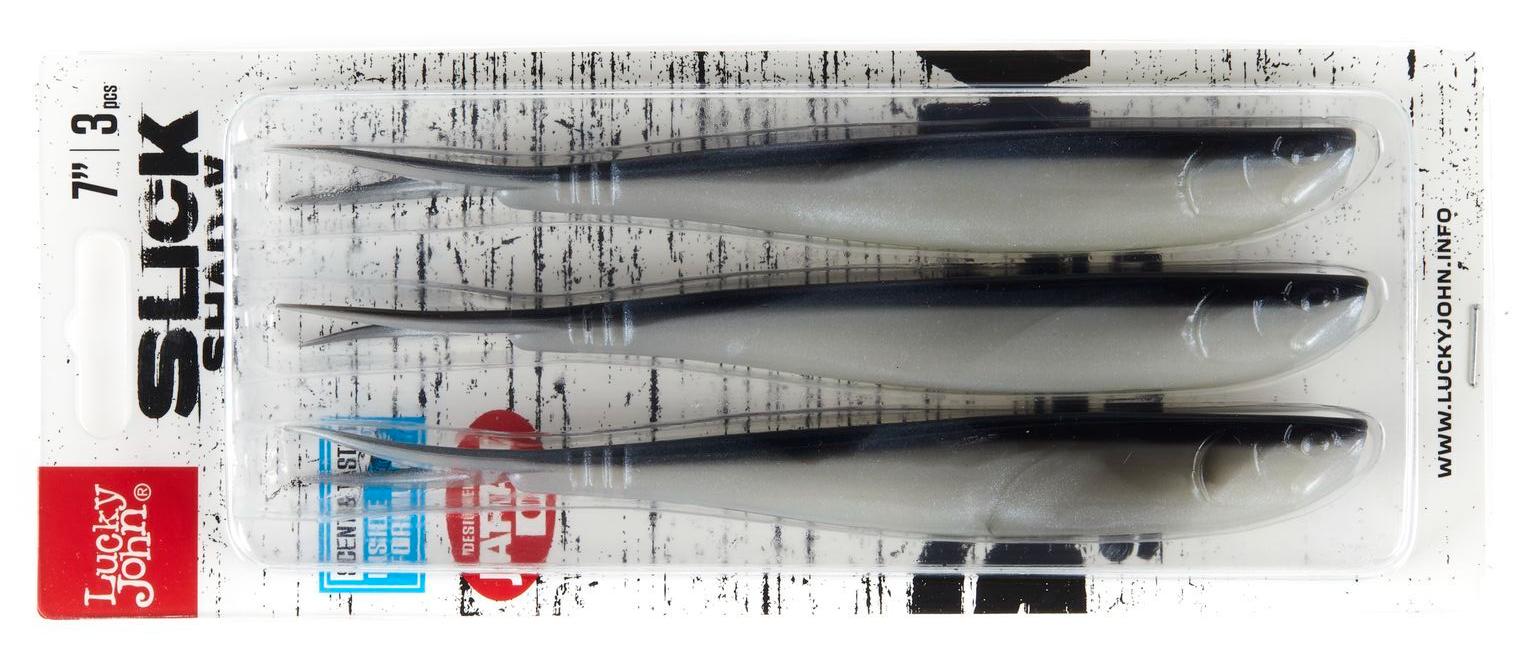 Силиконовая приманка Lucky John 3D Slick Shad-V 7.0in 17,8см /014