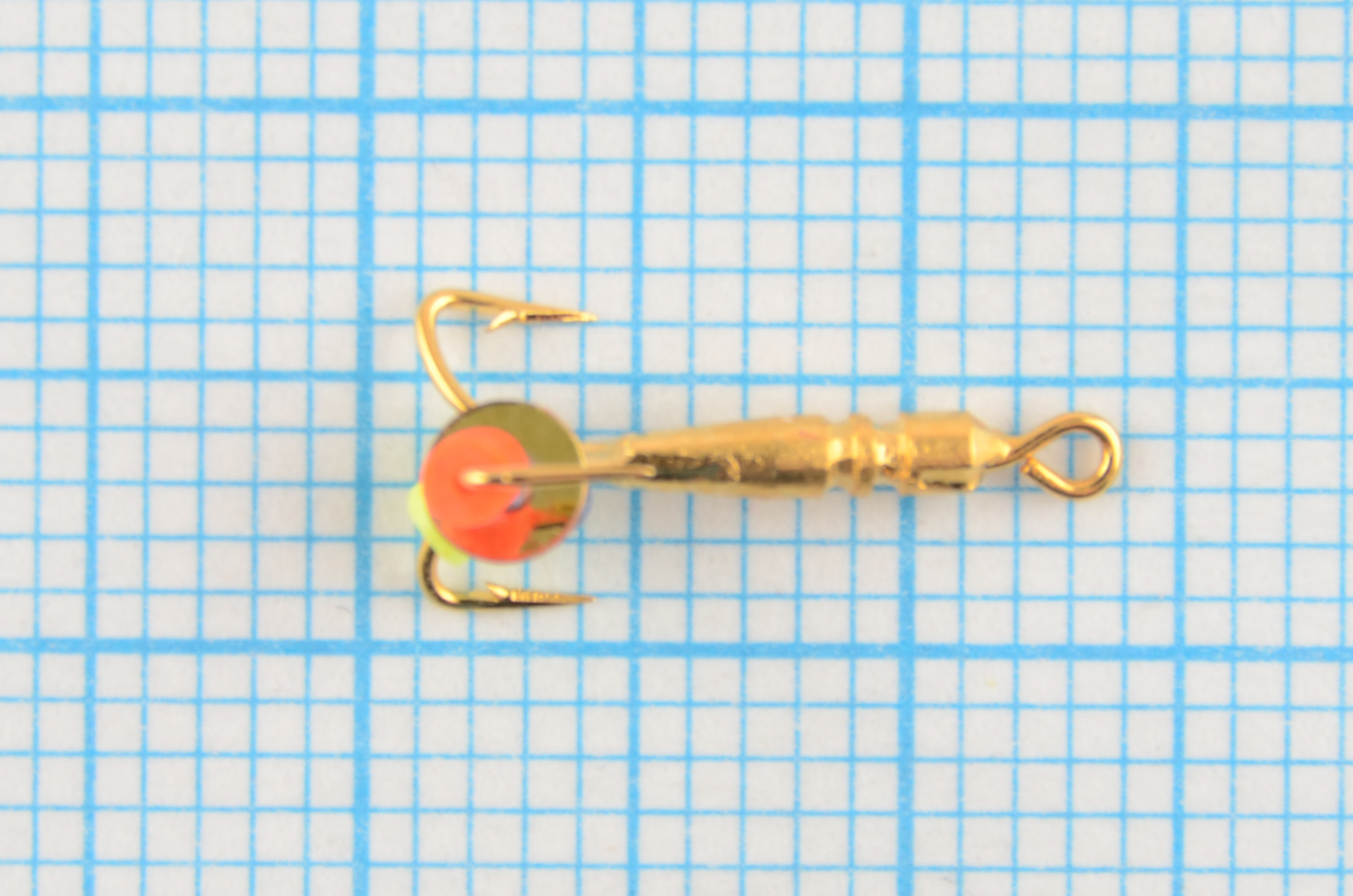 Мормышка Wormix точеная вольфрамовая Черт d=1,5 с рисками (гальваника) золото арт. 1611