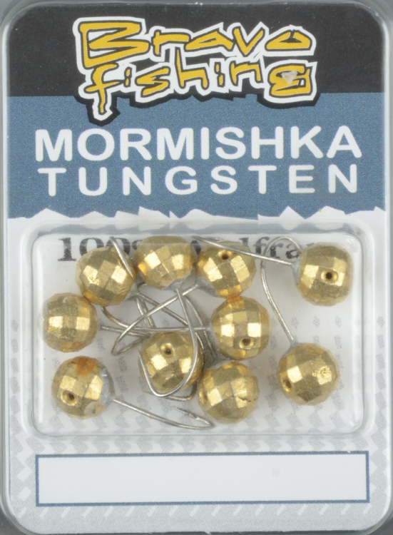 Мормышка вольфрам Bravo Fishing Шар с отверстием мелкая грань 6.0 мм 1.8 гр Go