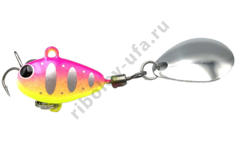 Тейл-спиннер UF Studio Hurricane 10гр. 20мм. кр. тройник №10, цв. Pink Chart