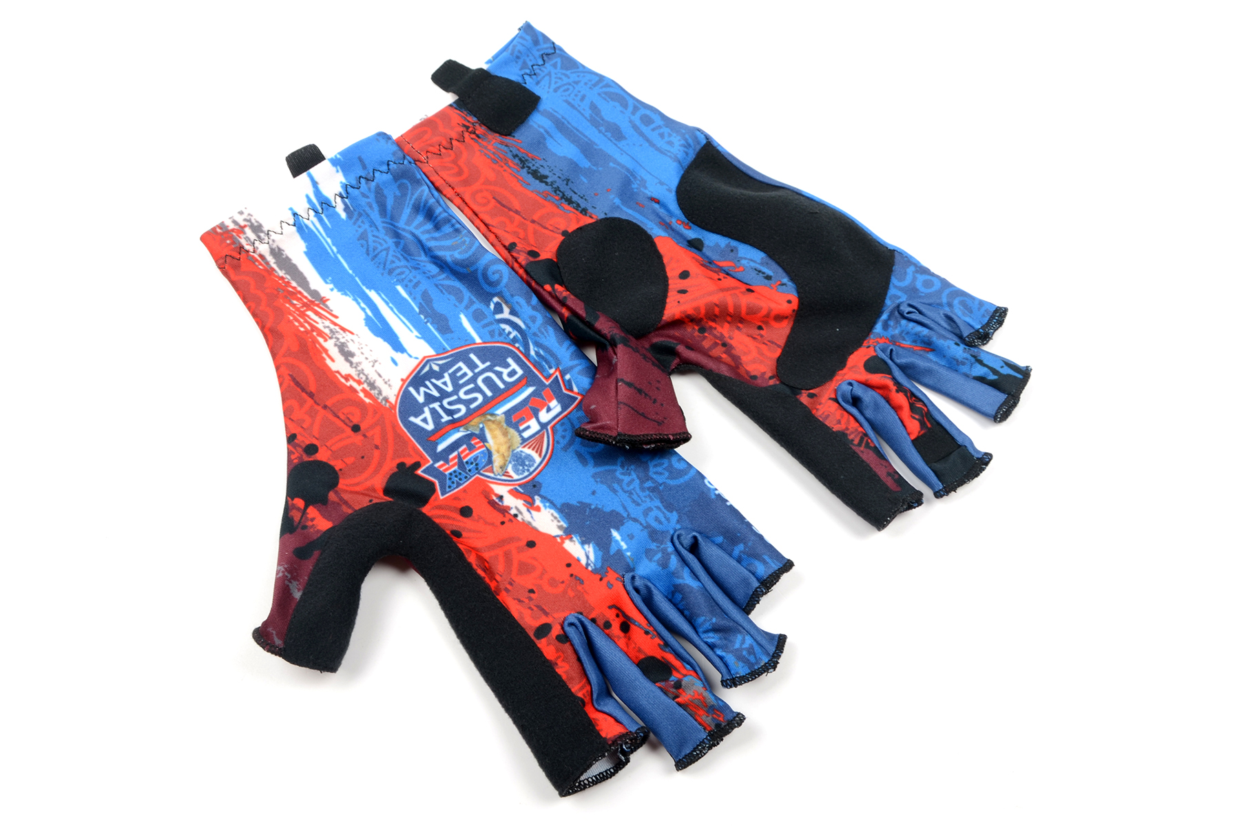 Перчатки спиннингиста Relax триколор р. L