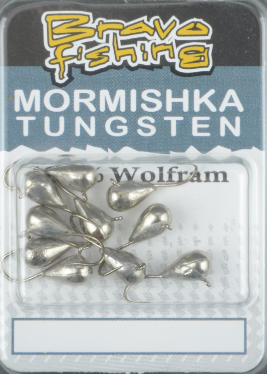 Мормышка вольфрам Bravo Fishing Капля с ушком 5.0 мм 1.89 гр Ni