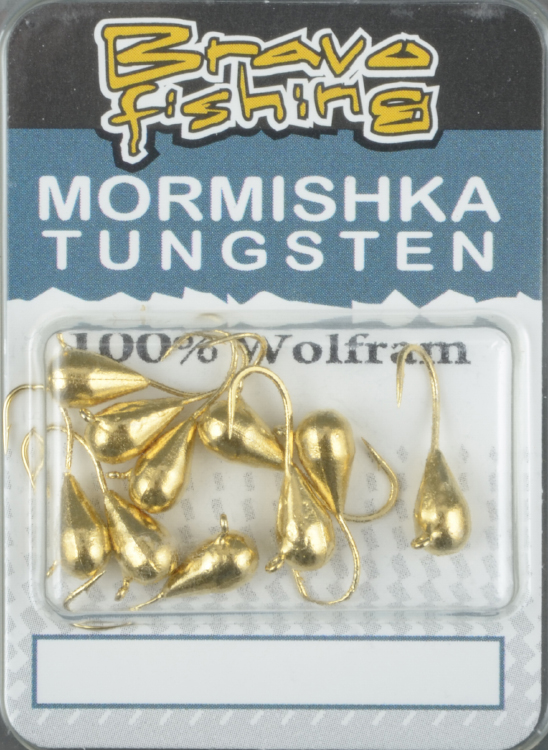 Мормышка вольфрам Bravo Fishing Капля с ушком 5.0 мм 1.89 гр Go