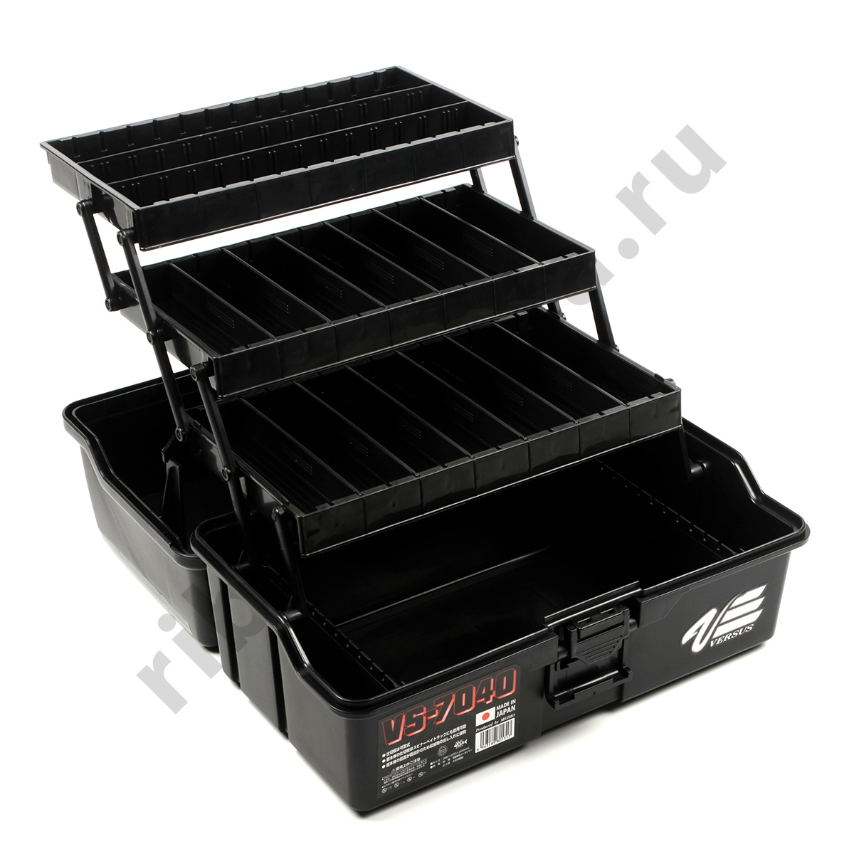 Ящик рыболовный Meiho Versus (390*220*220), черный (VS-7040-BL)