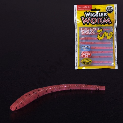 Силиконовая приманка Lucky John Pro Series Wiggler Worm 2.3in 5.84см /052 (9шт/уп)