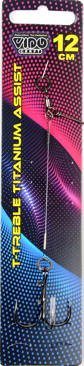 Титановый ассист с тройником Vido T-Treble, дл.12см