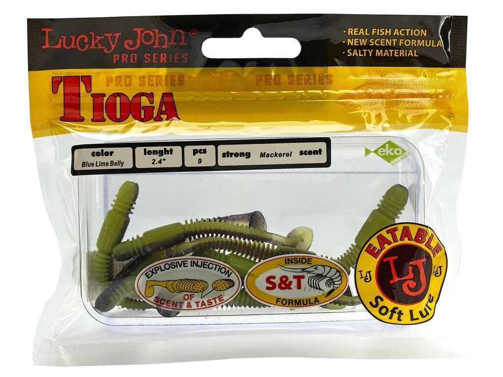 Силиконовая приманка Lucky John Pro Series Tioga 2.4in 6.1см /T53 (9 шт/уп)