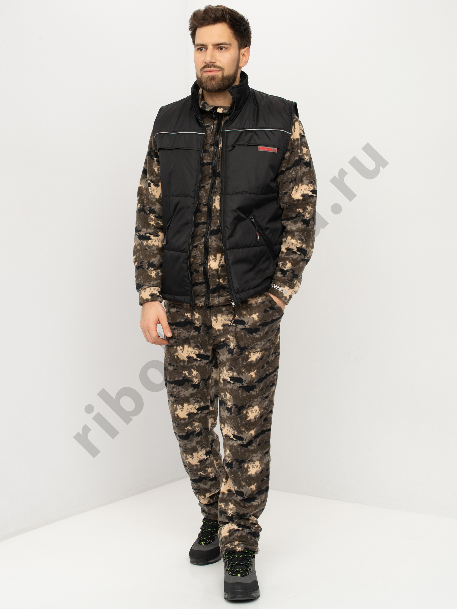 Жилет утепленный Huntsman Беркут цв. Черный ткань Jordon р. 48-50, рост 176