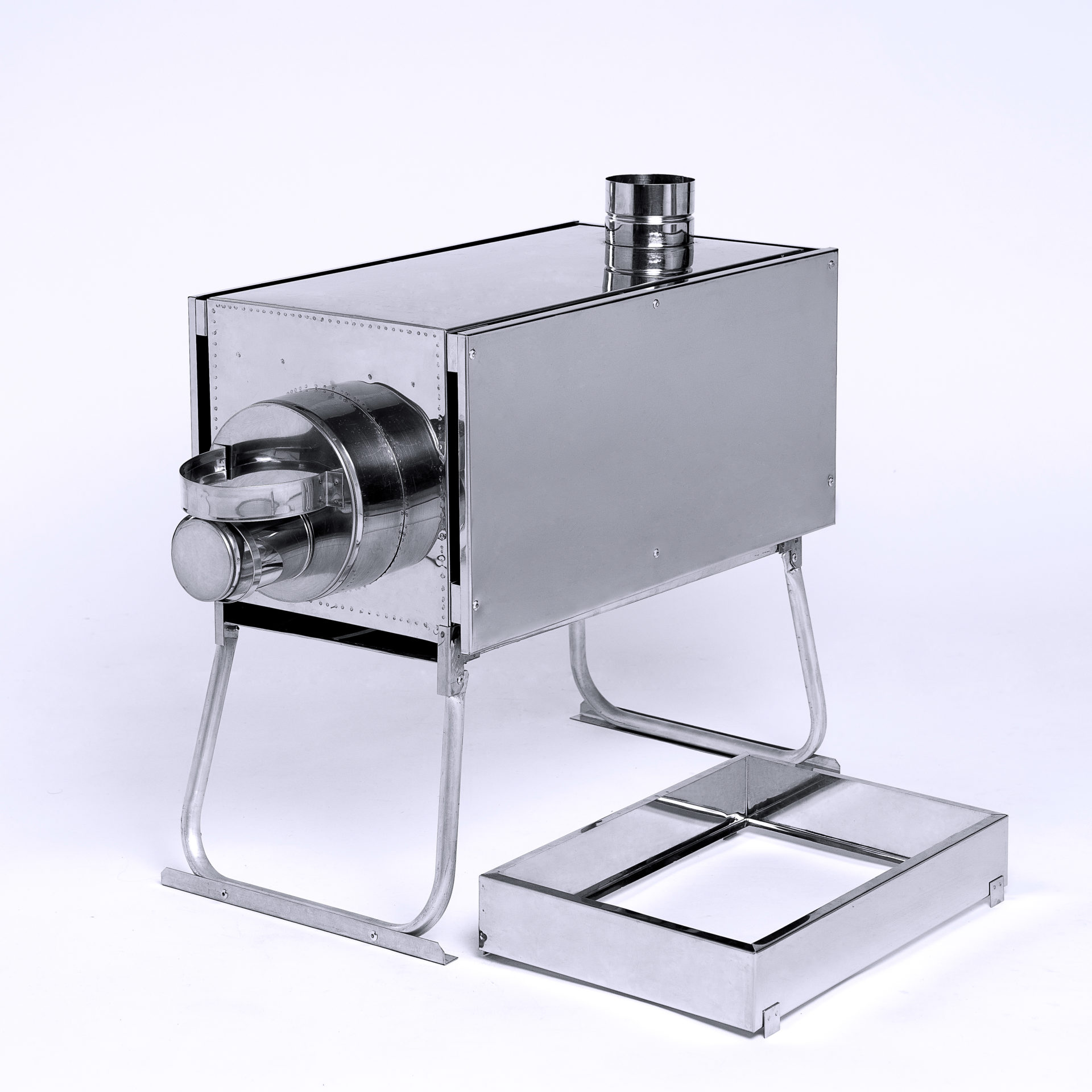 Печь Инвент экономка большая 670*350*405 нерж.сталь 0,8мм со стацин.экран.+короб для камней в сумке