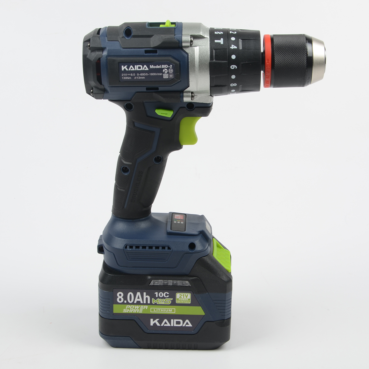 Шуруповерт-электробур Kaida 21V 8A 130NM (в кейсе)