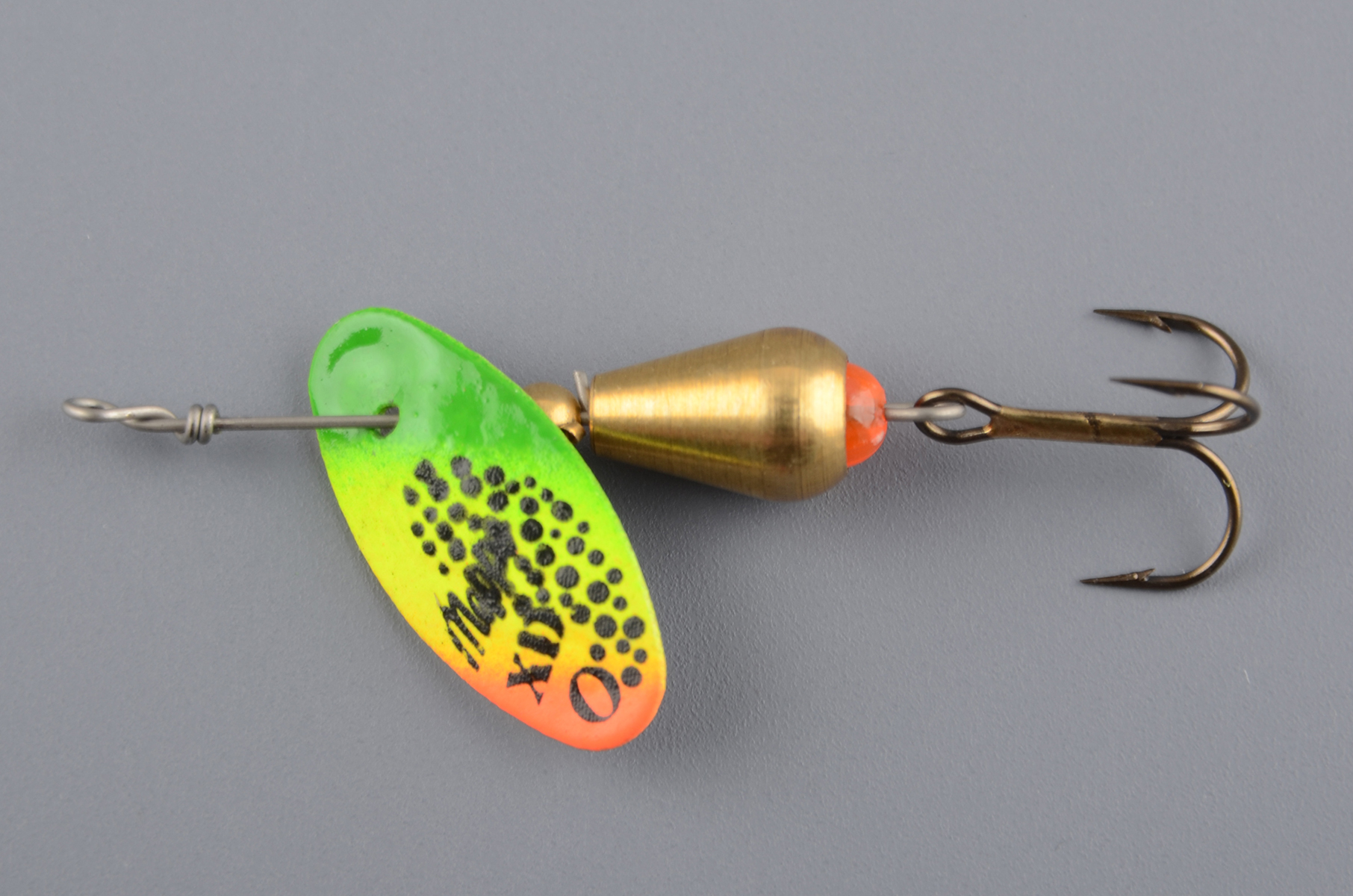 Блесна Mepps XD № 0, Fluo тигровыйй леп/золотой серд (2,5гр)