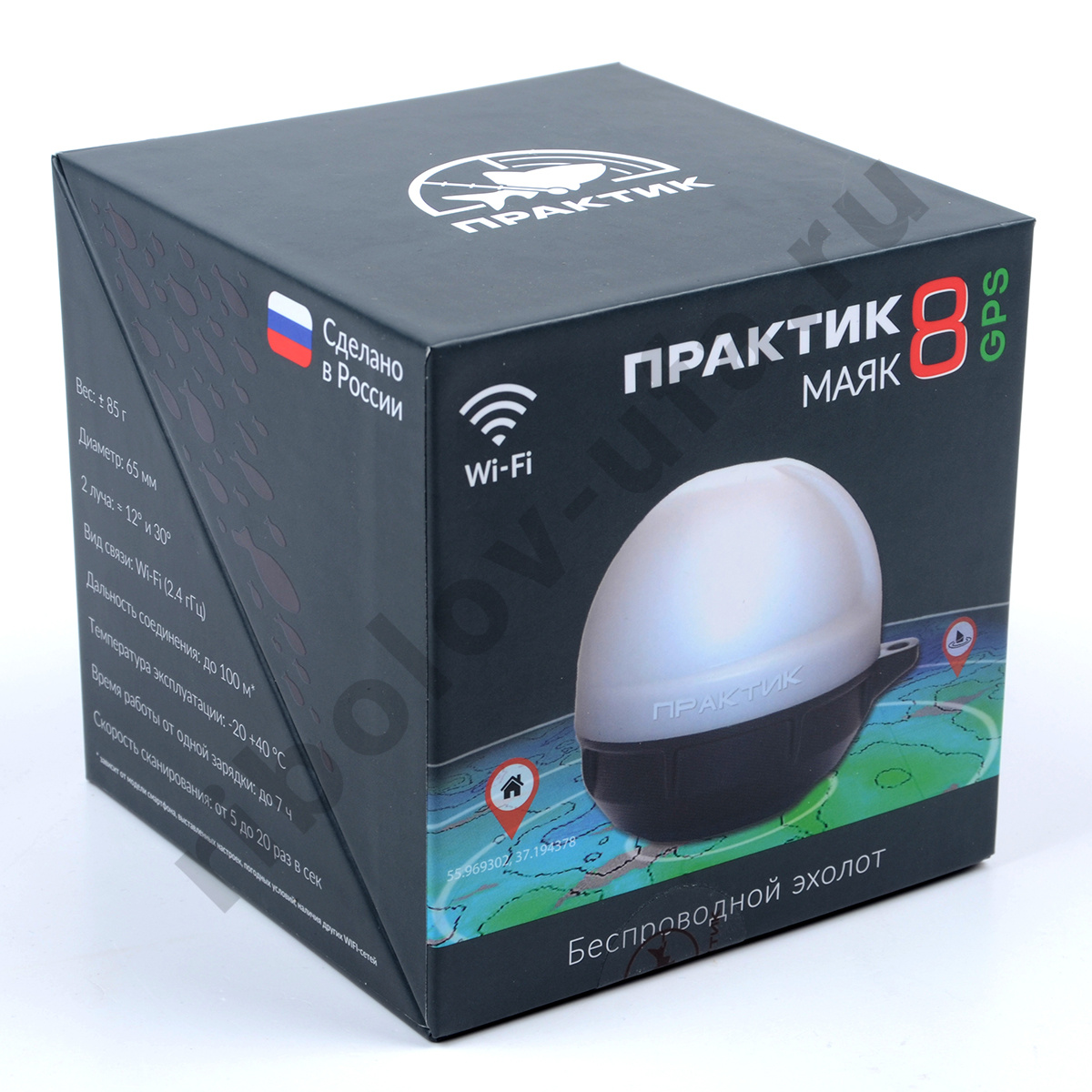 Эхолот Практик 8 Маяк GPS беспроводной (подключение к приложению "Мой Практик")