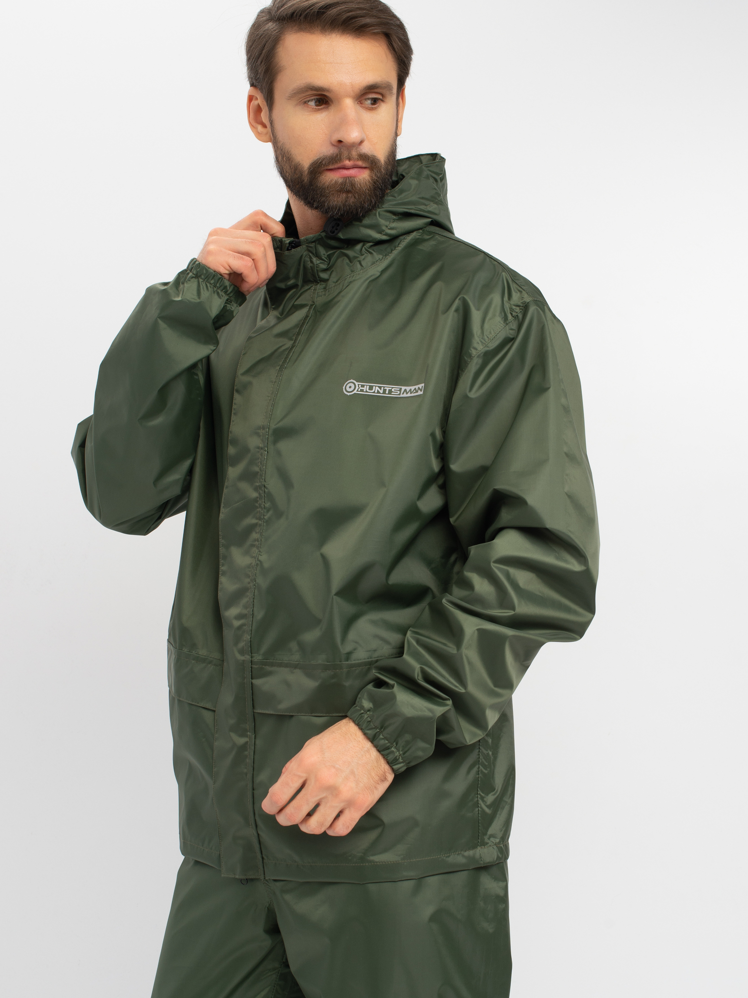 Костюм Huntsman Шторм Цв. Зеленый Ткань Таффета PVC (20000мм) р. 56-58, рост 182