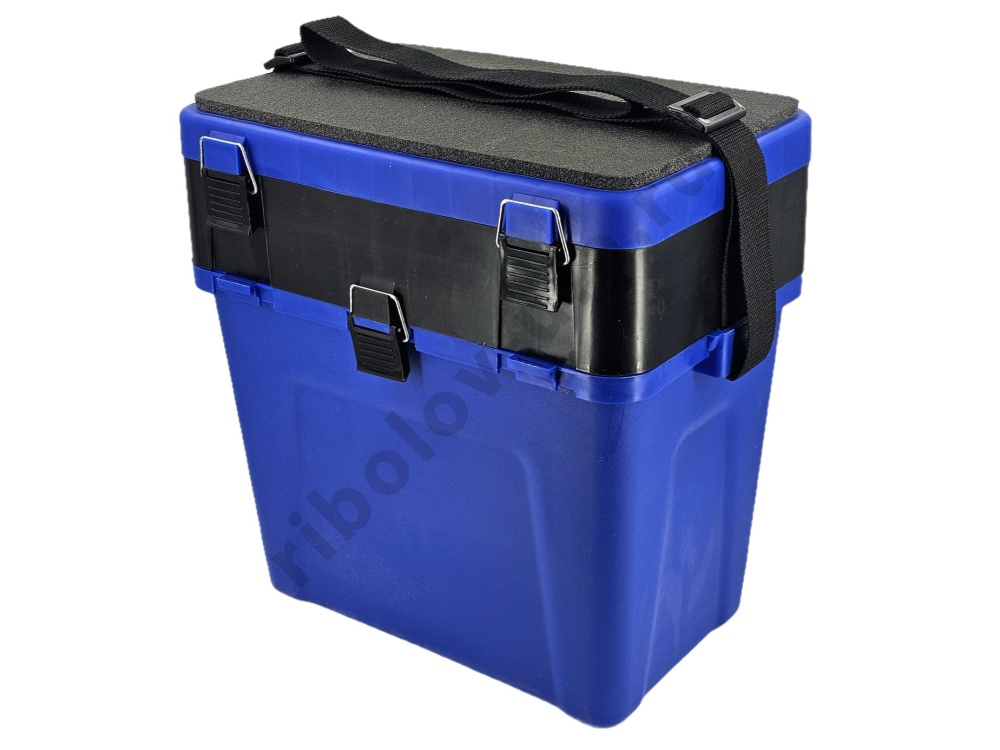 Ящик зимний Три кита 4+4 отделения для приманок 380*360*240 цв.синий